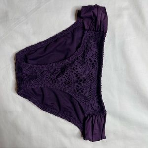 Purple Textured Hipster bikini bottom